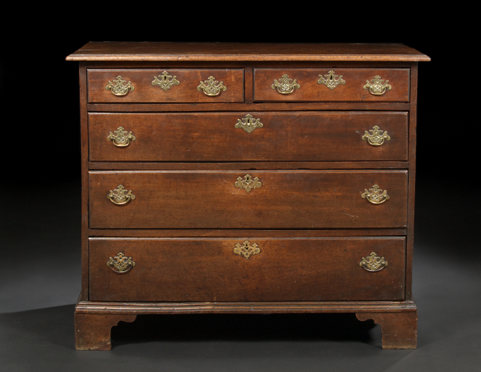 Appraisal: George III Mahogany Chest fourth quarter th century the rectangular