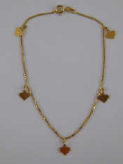 Appraisal: A yellow metal tests carat gold charm bracelet approx cm