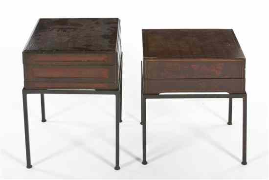 Appraisal: Two Lacquered Wood Boxes each of rectangular form with fitted