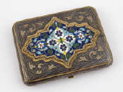 Appraisal: A Soviet Russian silver cloisonne enamelled cigarette case the raised