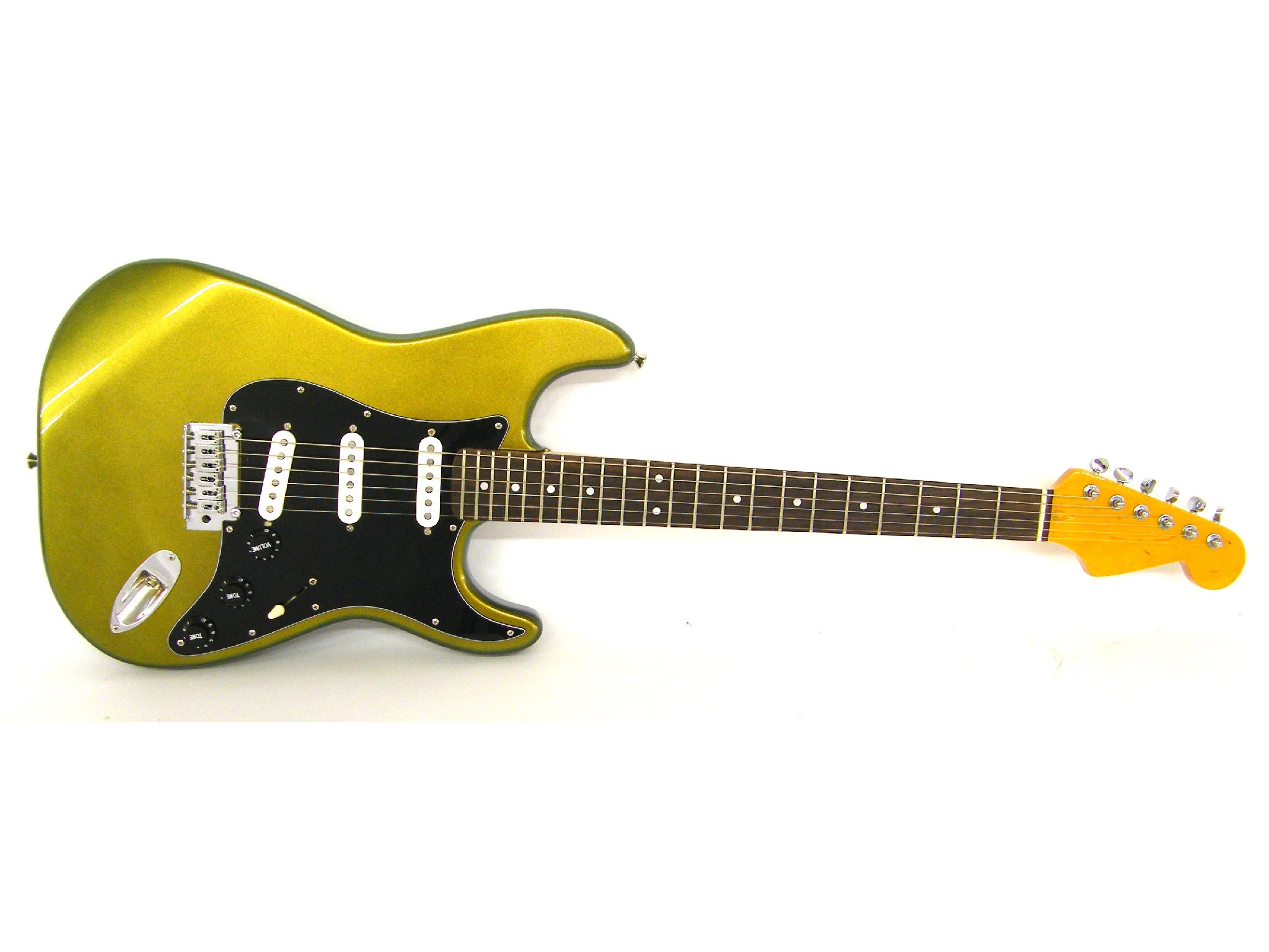 Appraisal: Composition Stratocaster style electric guitar comprising a Squier Stratocaster body