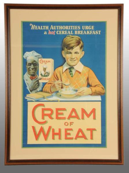 Appraisal: Paper Cream of Wheat Poster Description Circa s Beautifully framed