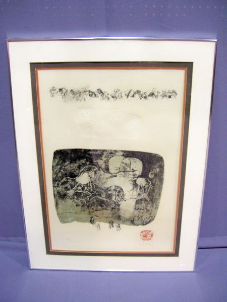 Appraisal: Framed Print by Leba Dang Lebadang born Leba Dang Vietnam