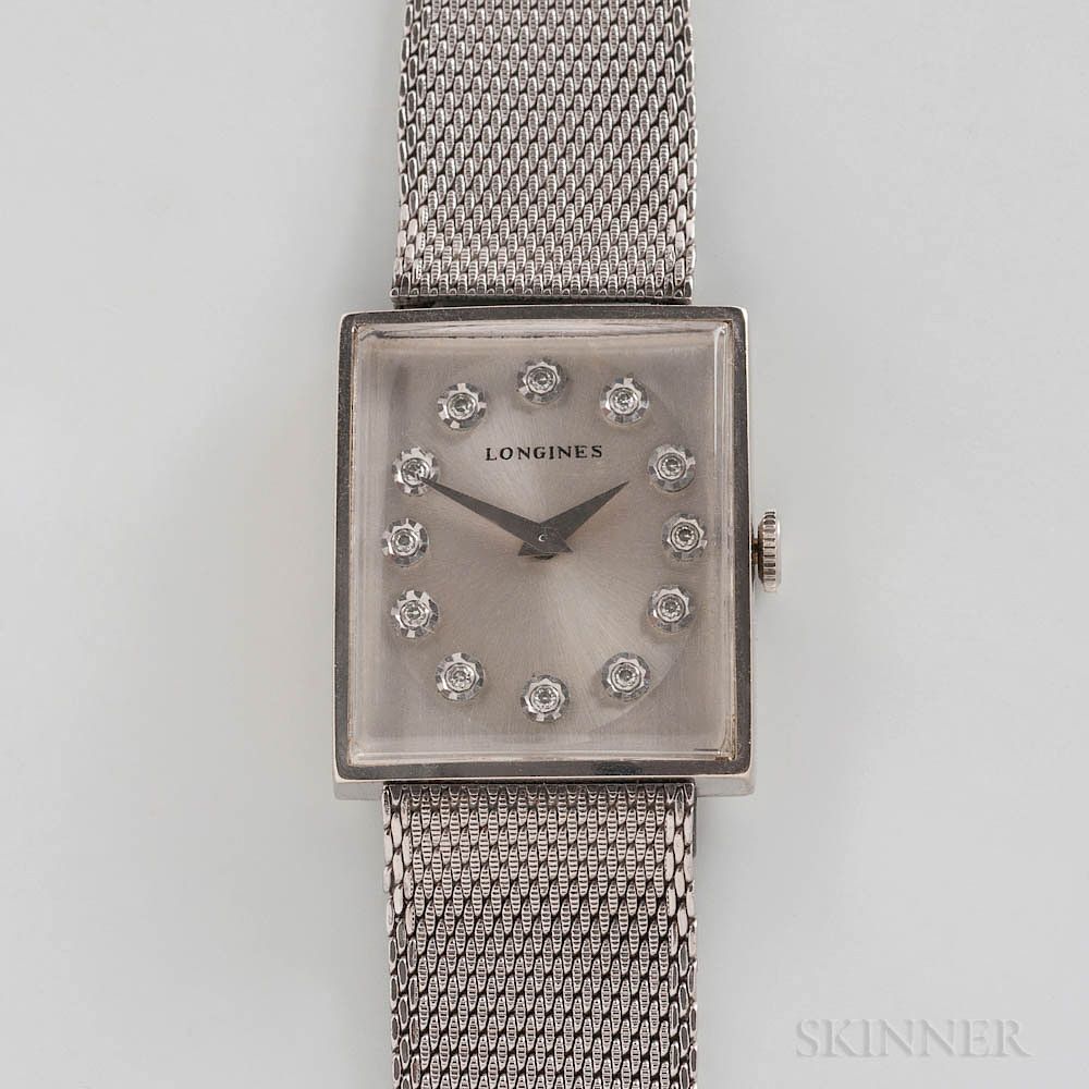 Appraisal: Longines kt White Gold Wristwatch Longines kt White Gold Wristwatch