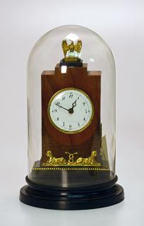 Appraisal: French Empire Miniature Clock French Empire miniature clock wooden case