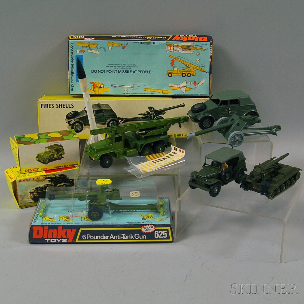 Appraisal: Five Meccano Dinky Toys Die-cast Metal Military Vehicles England and