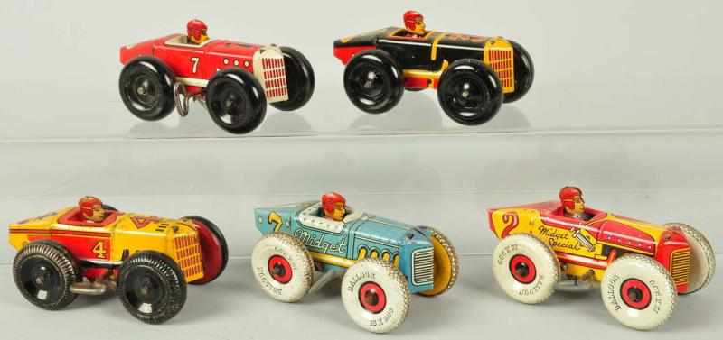 Appraisal: Lot of Tin Marx Midget Race Car Wind-Up Toys Description