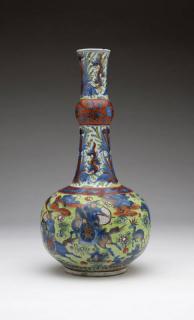 Appraisal: A Chinese glazed and enameled porcelain vase Qing Dynasty mid-