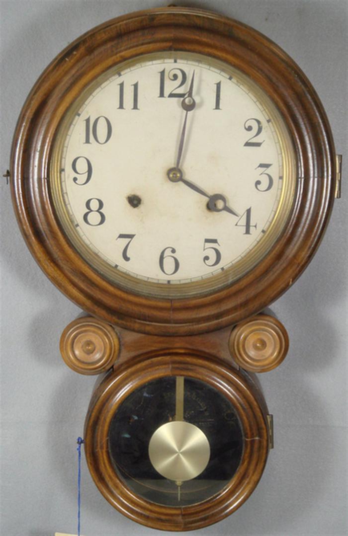 Appraisal: Ingraham Ionic figure wall clock running h Estimate -