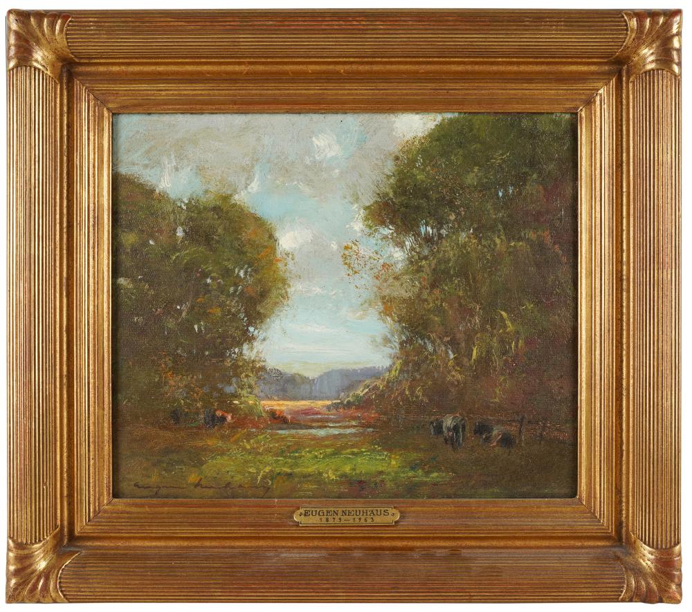 Appraisal: EUGEN NEUHAUS - 'NEW SACRAMENTO'oil on canvas board signed lower