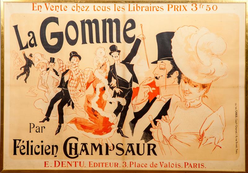 Appraisal: Jules Cheret - La Gomme Lithograph in colors on wove