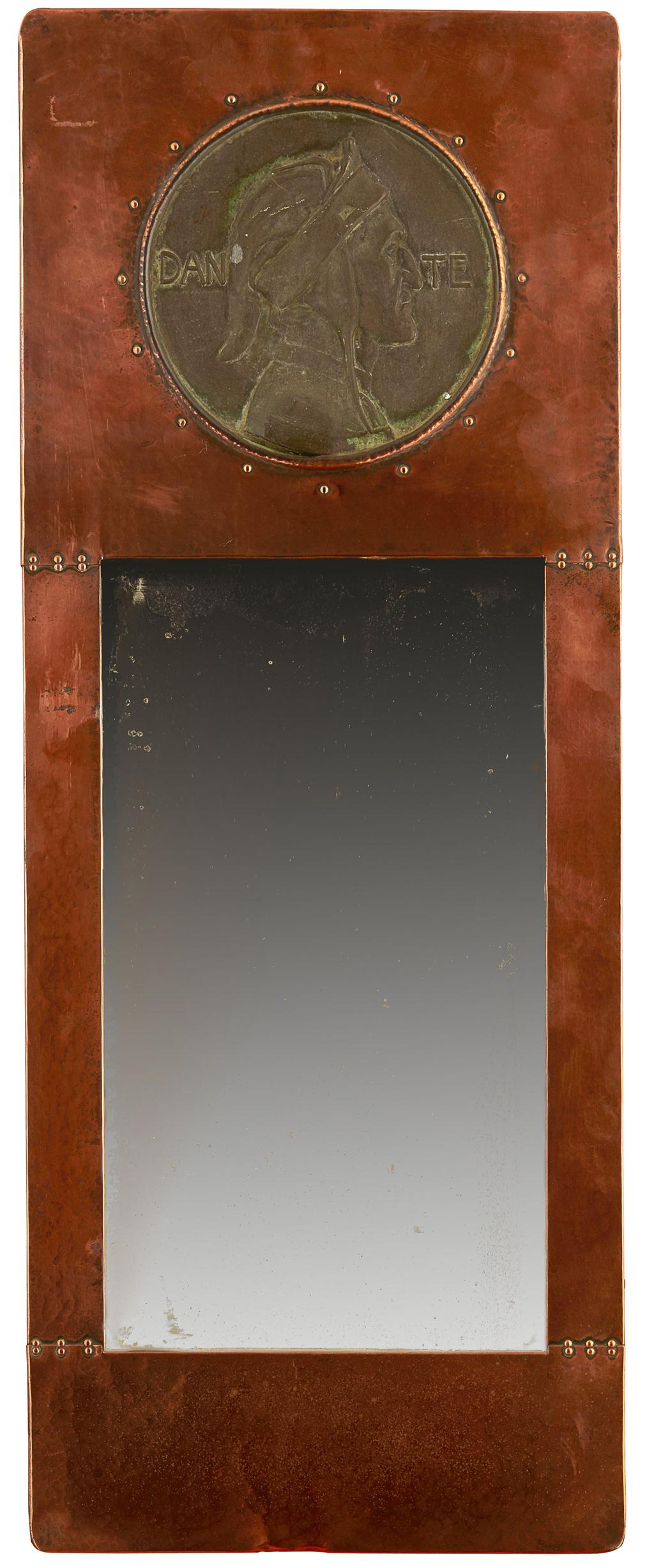 Appraisal: LIBERTY CO LONDON ARTS CRAFTS COPPER WALL MIRROR CIRCA with