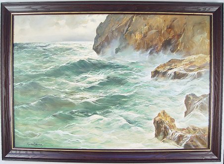 Appraisal: ODIERNA Guido Italian - ''Coastal Rocks OIL C '' x