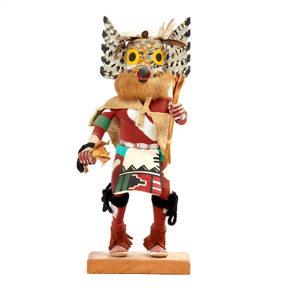 Appraisal: Hopi Great Horned Owl Kachina Mongwa Neil Kayquoptewa Hopi Great