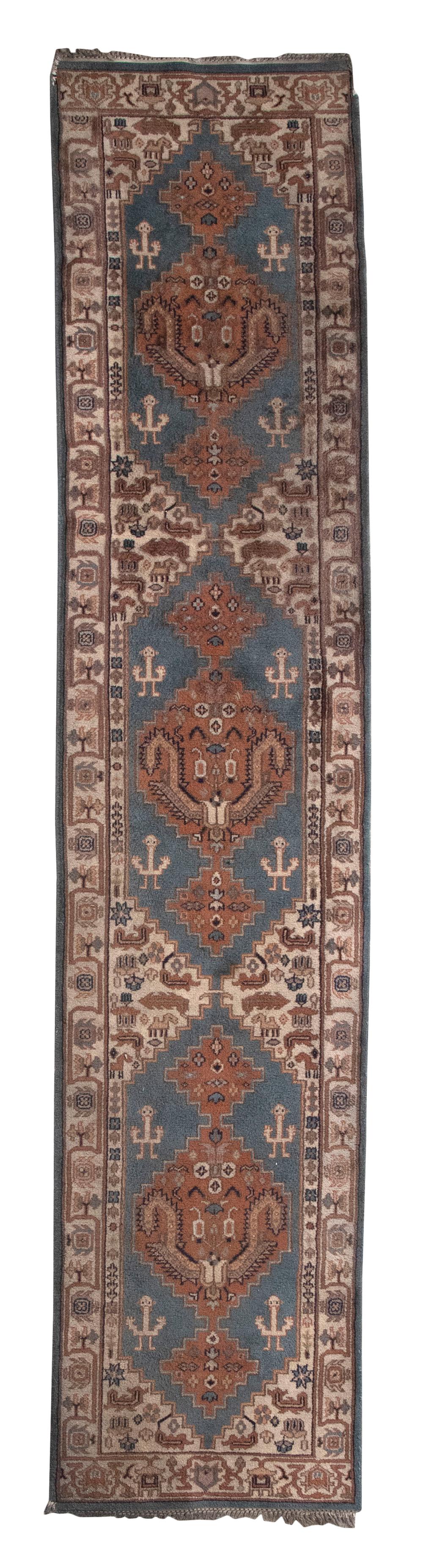 Appraisal: PERSIAN DESIGN RUNNER X LATE TH CENTURYPERSIAN DESIGN RUNNER '