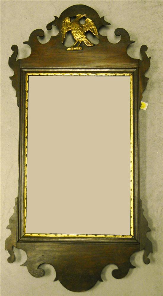 Appraisal: Chippendale style mirror frame with gilt eagle in crest mahogany