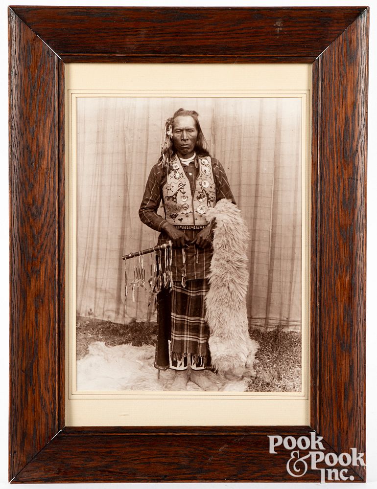 Appraisal: Edward Latham Nez Perce Indian photograph Edward Latham Nez Perce