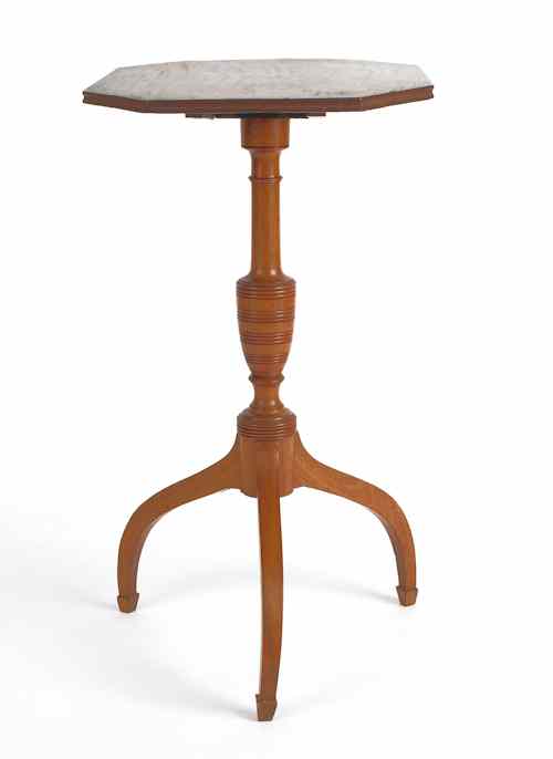 Appraisal: New England Federal mahogany tilt top candlestand ca with an