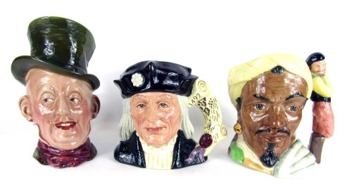 Appraisal: Three large Royal Doulton and Beswick character jugs comprising Micawber