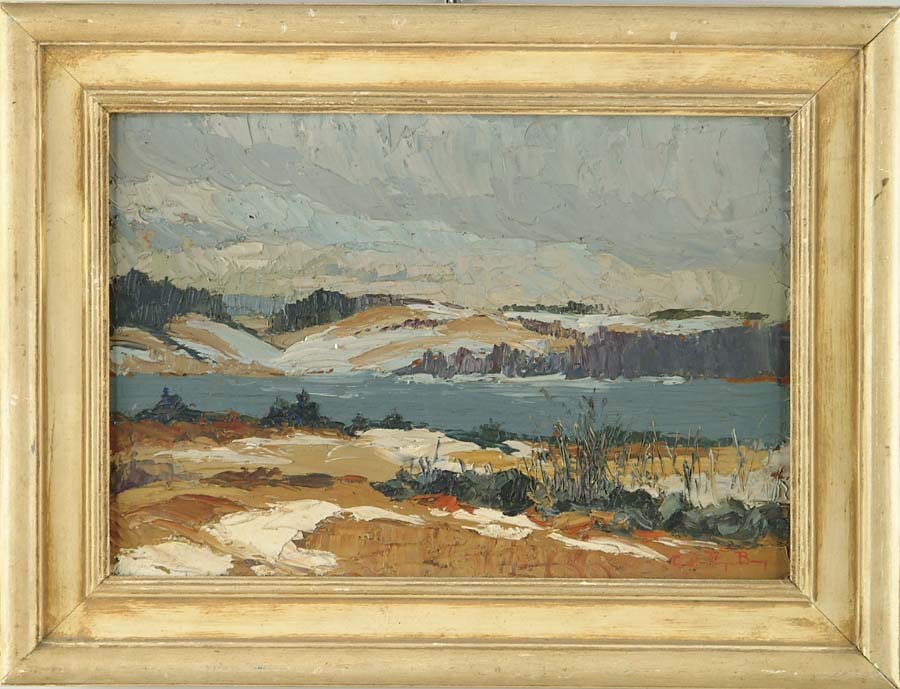 Appraisal: CARROLL THAYER BERRY American - ROCKPORT COASTLINE Oil on masonite