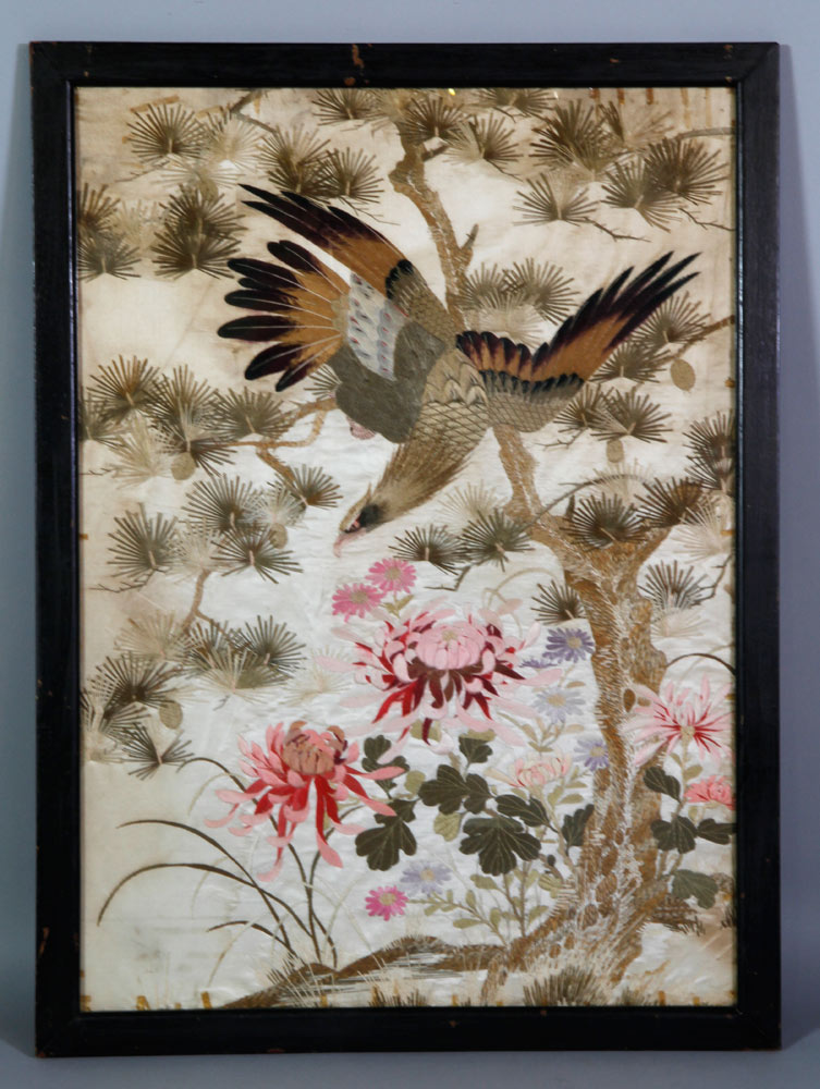 Appraisal: - Chinese Large Embroidered Panel Large embroidered panel China x