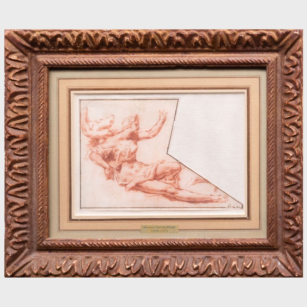 Appraisal: Giovanni Battista Pittoni - Reclining Female Figure Sanguine on paper