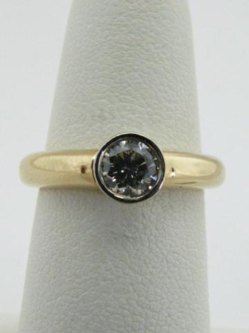 Appraisal: K Yellow Gold Ring with approximately ct pave mounted diamond