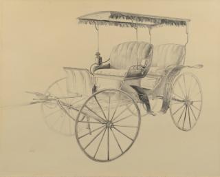 Appraisal: John Chumley TN Drawing of Carriage John Wesley Chumley Virginia