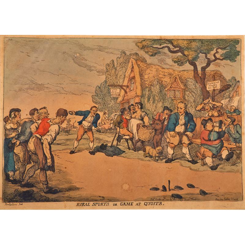 Appraisal: THOMAS ROWLANDSON British - Condition Report Rural Sports or Game