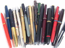 Appraisal: A mixed lot comprising approx biros and fountain pens including