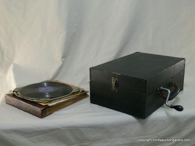 Appraisal: Portable Victrola Stack of LP Records - WORKS - Very