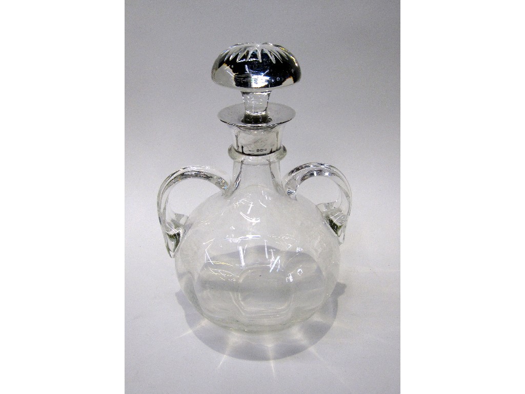 Appraisal: Silver mounted decanter Birmingham