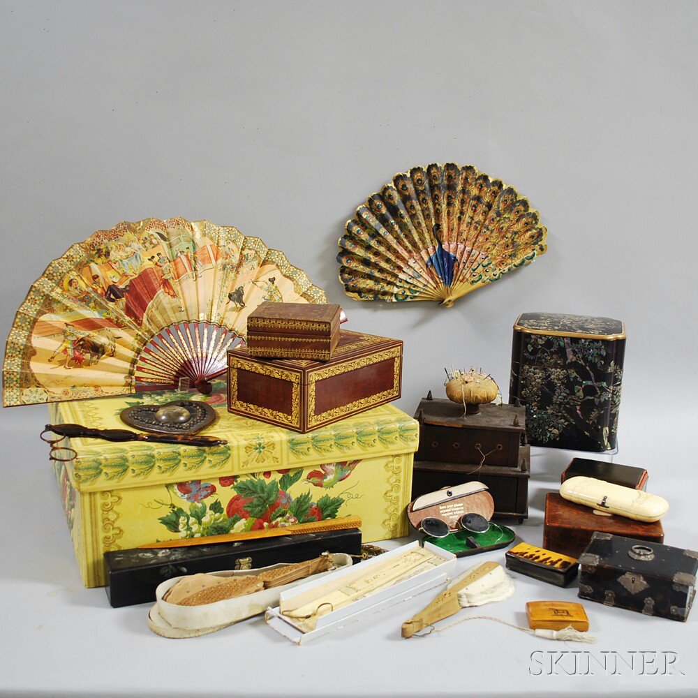 Appraisal: Group of Boxes and Lady's Objects th and th century