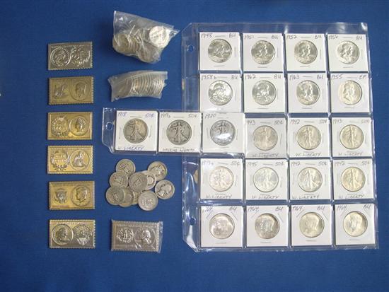 Appraisal: Mixed US lot containing circulated Washington quarters from to three