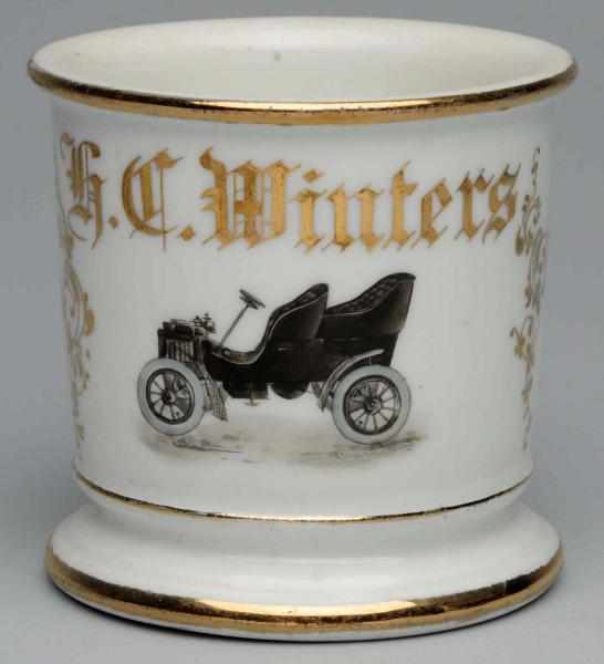 Appraisal: Automobile Shaving Mug Gilt name J C Winters Detailed image