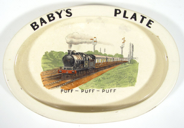 Appraisal: Oval Carltonware baby's plate hand coloured and transfer printed with