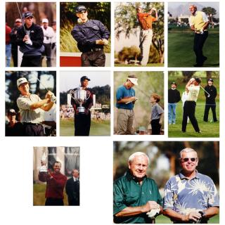 Appraisal: Collection of Nine Framed Golf Pro Photographs With One Unframed