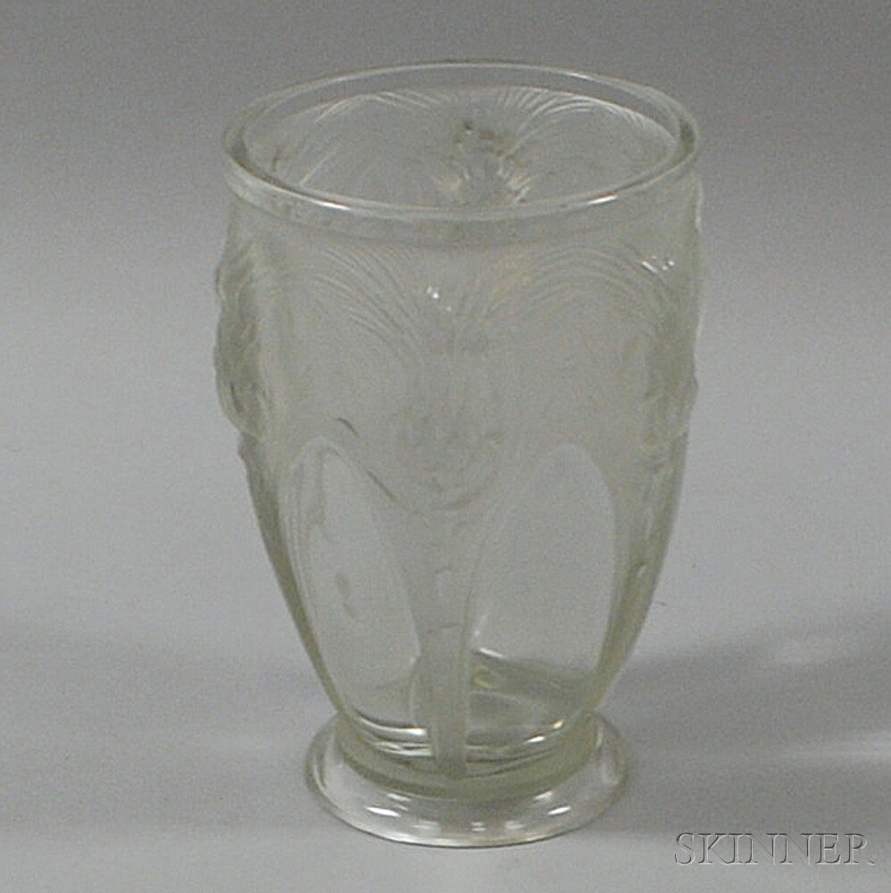 Appraisal: Verlys Art Glass Vase th century the vase with molded