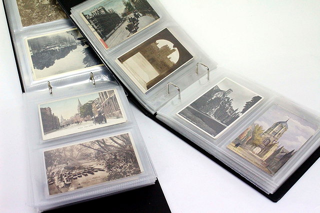 Appraisal: TWO FOLDERS OF ANTIQUE AND LATER POSTCARDS relating to Oxford