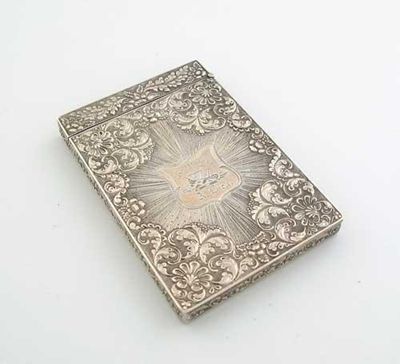 Appraisal: A George IV early card case oblong stamped with foliage