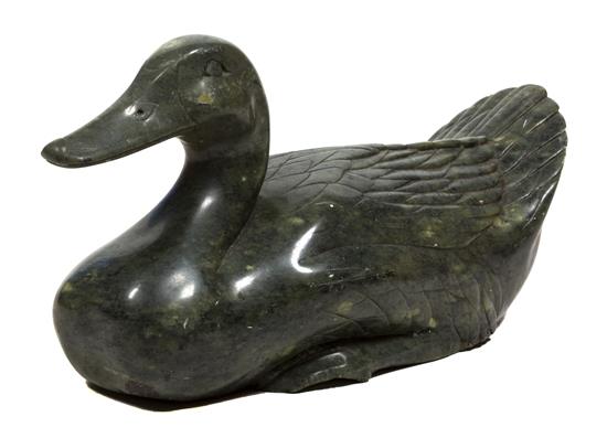 Appraisal: Sale Lot A Chinese Carved Hardstone Figure of a Duck