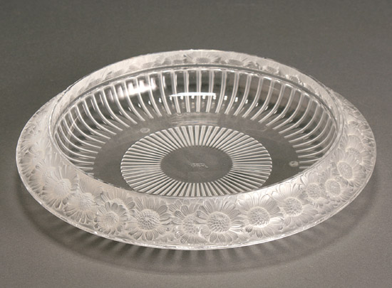 Appraisal: Lalique Frosted and Molded Glass 'Marguerites' Bowl Model Introduced February