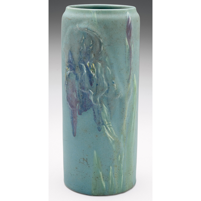 Appraisal: Rookwood vase cylindrical shape covered in a blue matte glaze