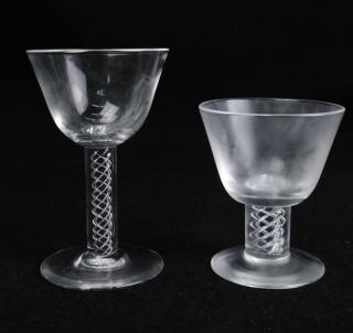 Appraisal: Steuben Air Twist Glassware Comprising Six air twist cordials H