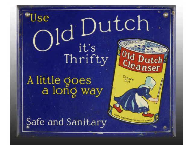 Appraisal: Old Dutch Cleanser Sign Description s Tin-over-cardboard Minor marks light