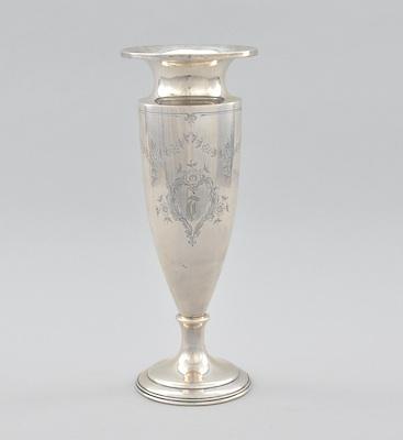 Appraisal: Sterling Silver Vase Urn shape with a wide flared everted