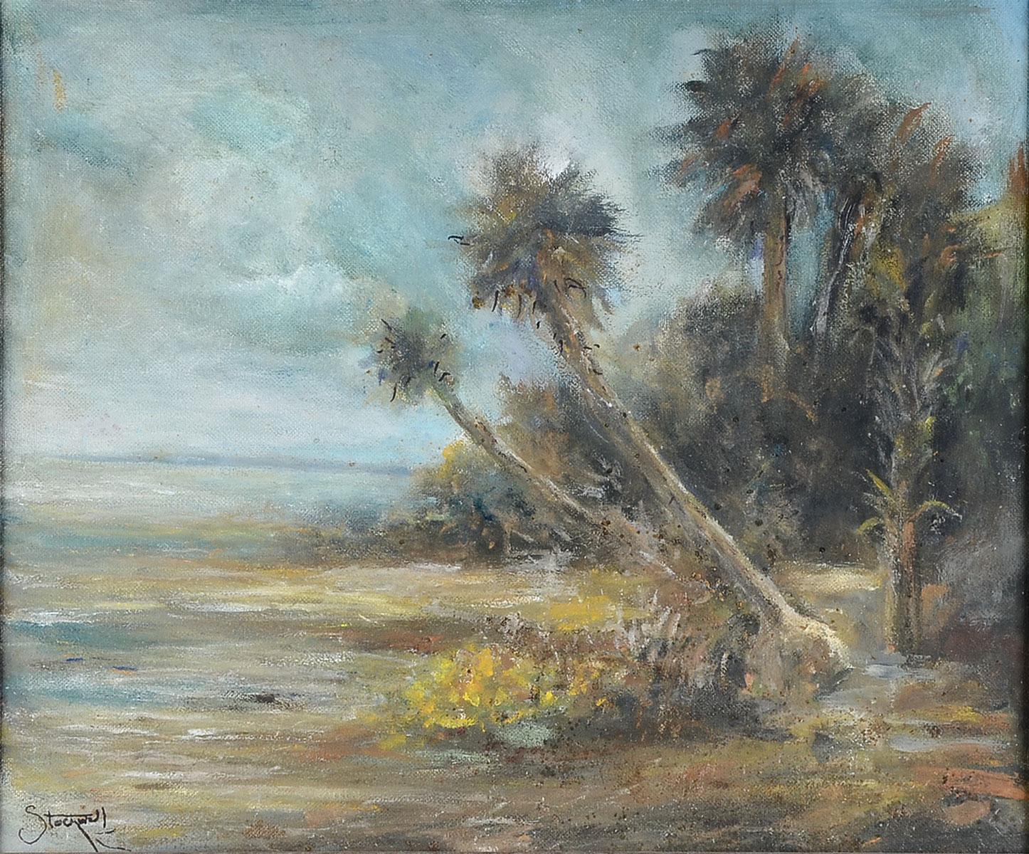 Appraisal: STOCKWELL Catherine Haynes American - ''Florida Landscape with Palms'' Oil