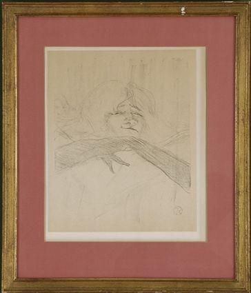 Appraisal: After Henri de Toulouse-Lautrec - Yvette Guilbert Lithograph matted and