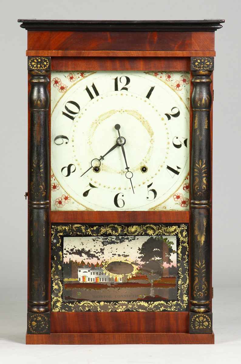 Appraisal: E G W Bartholomew Bristol CT Shelf Clock Mahogany Empire