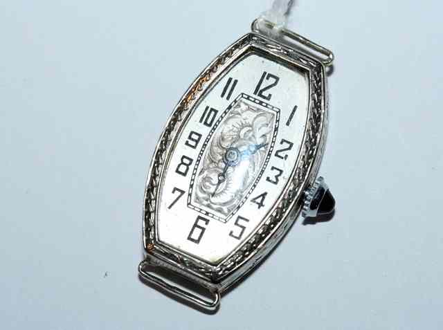 Appraisal: A 'S LADIES CT WHITE GOLD WRIST WATCH oval shape